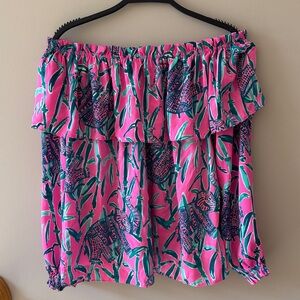 Lilly Pulitzer Off The Shoulder Blouse